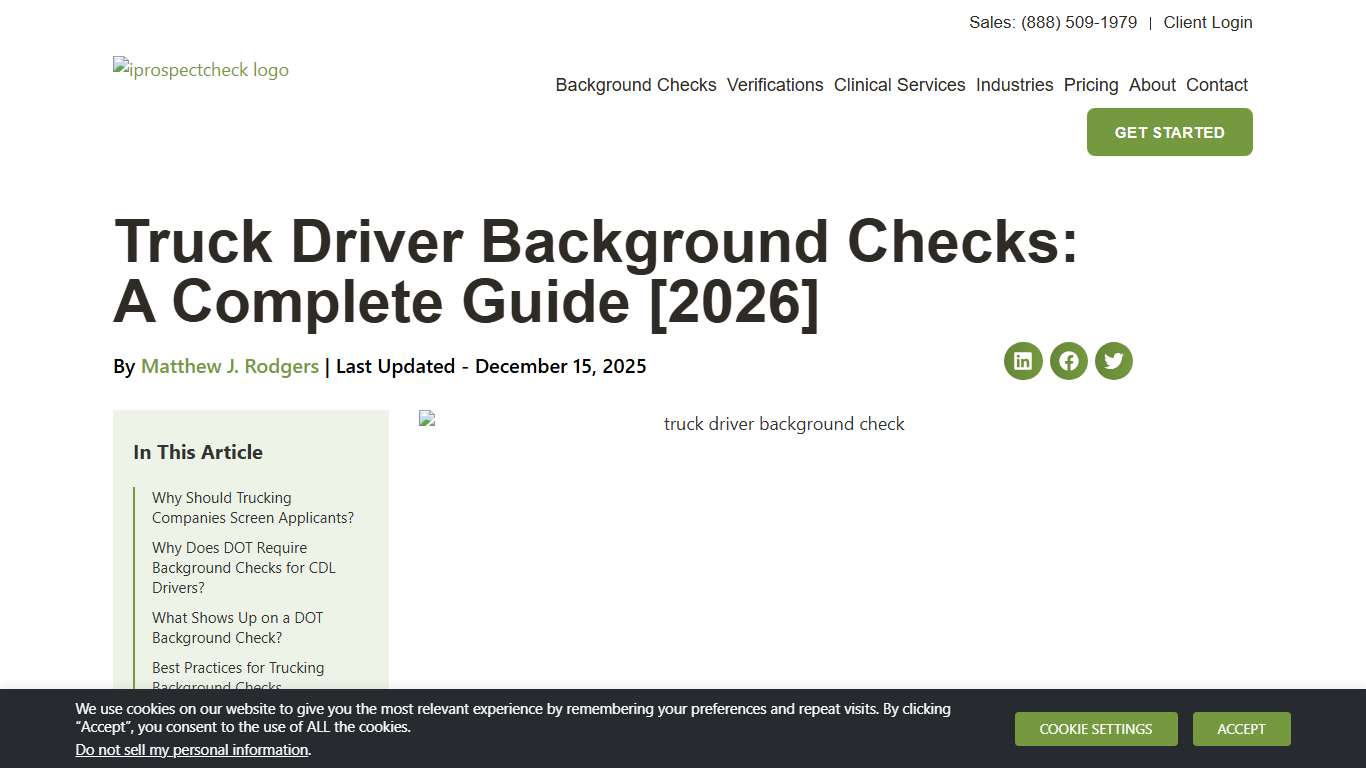 Truck Driver Background Checks: A Complete Guide [2026]